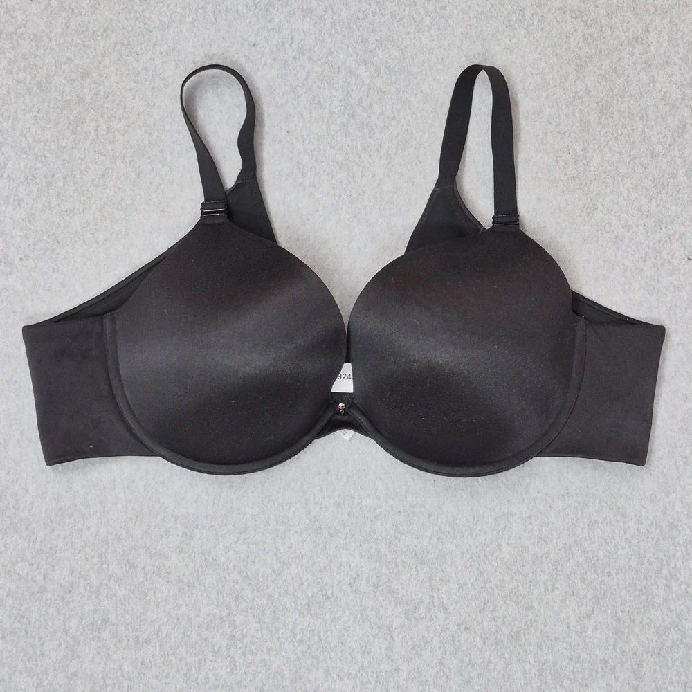 Cacique Women Bra 48C Black Boost Plunge Underwired Adjustable Straps